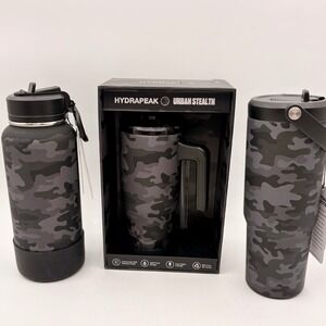 Hydrapeak Urban Stealth Camo 3pc Set 32oz Sport Boot 32oz Nomad 25oz Voyager